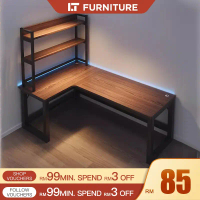 New Popularity Office Table 180CM L Shape Table Carbon Fiber Computer Table with CPU Stand Study Tab