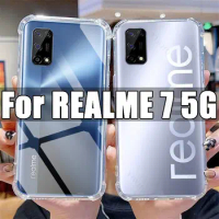 Clear Phone Case for Realme 7 5G TPU Transparent Case Realme7 6.5" RMX2111 Shockproof Anti-scratch Covers