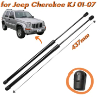 Qty(2) Hood Struts for Jeep Cherokee KJ 2001-2007 55360411AB Front Bonnet Cover Gas Springs Lift Supports Shock Absorbers Props