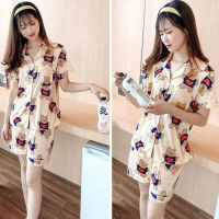 [Happy Girl Shop] Piyama Hotpant Kerah Kancing Import Hpk Baju Wanita