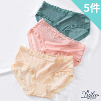 【Dylce 黛歐絲】5件組-★-透氣抑菌無痕內褲/女內褲(顏色隨機)