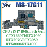 MS-17G11 Laptop Motherboard For MSI GS75 STEALTH 9SG MS-17G1 Mainboard i7- i9/8th 9th Gen GTX1660Ti RTX2060 RTX2070 RTX2080