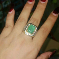Batu cincin permata Natural Jamrud