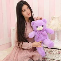 lovely lavender teddy bear doll plush purple teddy bear toy birthday gift about 60cm