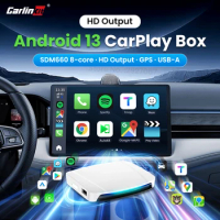 2024 CarlinKit Ai Box CarPlay Android 13 SDM660 HD Output TV Streaming Box for Netflix Video Wireless CarPlay Android Auto 8+128