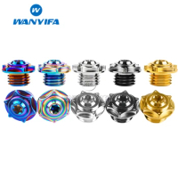 Wanyifa Titanium Bolt M20 x 1.5/2.5mm Pitch Motorcycle CNC Engine Oil Cap Bolt for Honda Motorcycle Screw filler cover protector