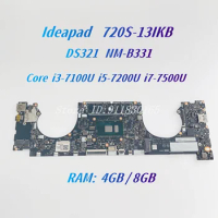 For Lenovo Ideapad 720S-13IKB Laptop Motherboard DS321 NM-B331 5B20P19071 With Core i3 i5 i7 CPU 4GB/8GB RAM Mainboard 100% Work