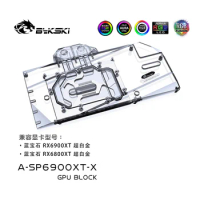 Bykski Water Block Use for Sapphire Radeon RX 6800XT/ RX6900XT Nitro+ GPU Card / Full Cover Copper Radiator / RGB Light