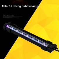 Submersible Aquarium Air Bubble LED Lamp Light 2 IN 1 Fish Tank Air Bubble Oxygenation Light For Fish Tank Decoration