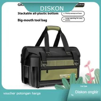 GREENER PRO 2025 New Design Electrician Tool Bag Plastic Bottom - Tas Alat Perkakas Multifungsi Kuat