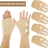 4Pcs Wrist Essential Oil Pack Set Washable Reusable Essential Oil Wrap Leakproof Oil Pack Wrap Adjustable Oil Pack Soft Bamboo