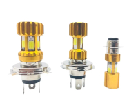 หลอดไฟหน้า LED H4-3ชิป 3ขา  H4-6led H4-8Led  H4-2led สำหรับมอเตอไซค์ เป็นขั้วเสียบ แบบ 3 ขา สว่ามากๆ