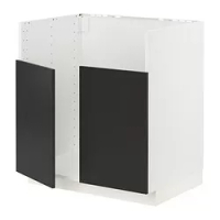 kabinet dasar u wastafel TALLSJÖN, putih/Nickebo matt antrasit, 80x60x80 cm