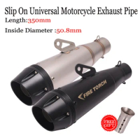 51MM Universal Motorcycle Yoshimura R34 Exhaust Pipe Modified escape Moto For Z650 Z900 ER6N CBR1000RR CBR650F R1 R6 S1000RR