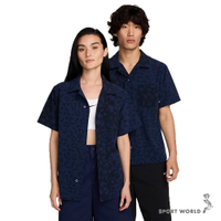 【下殺】Nike 短袖襯衫 男裝 女裝 豹紋 藏青【運動世界】FN2596-410