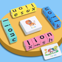 Block Toys Match Games Arranging English Words Interactive Letter Matching Puzzles Early Learning Wi
