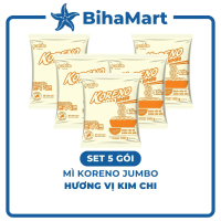 [SET 5 GÓI] - PALDO - Mì Koreno Jumbo hương vị Kim chi, Mì kim chi Koreno Jumbo, Mì ăn liền Koreno J