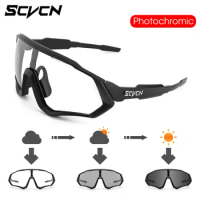 SCVCN Outdoor Photochromic Cycling Sunglasses UV400 Women Road Bicycle Goggles Men Cycling Glasses MTB Sports Eyewear New