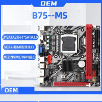 B75M-MS DDR3 LGA 1155 Motherboard Supports WIFI USB3.0 SATA3.0 + NVME M.2 ports Slots Desktop Computer 24Pin free shipping