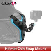 Motorcycle Helmet Chin Strap Mount for GoPro Hero 12 11 10 9 8 7 6 5 Black DJI Osmo Insta360 AKASO YI Action Camera Accessories