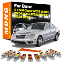 MDNG Canbus Car Bulbs LED Interior Dome Door Light Kit For Mercedes Benz C E S M Class W202 W203 W204 W210 W211 W212 W220 W221