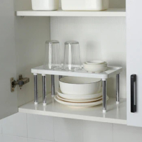 Multifunctional Telescopic Shoe Rack Stainless Steel Shelf Under Sink Cabinet Dish Rack Seasoning Shelf Kitchenware Storage Rack