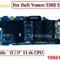 19861-1 For Dell Vostro 5502 5402 Inspiron 5409 5509 Laptop Motherboard With i3 i5 i7 CPU DDR4 100% Tested
