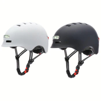 MTB Bicycle Helmet with light Warning Road Bike Motorcycle Scooter Safety Helmet 12 Vents Cycling Helmet Bicycle Accessories