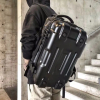 【HAO-WAN OUTDOOR 好玩旅物】機械風雙肩包男潮流ins防水摩托車頭盔機車包(ins機車雙肩包 重機