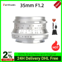 7artisans 7 artisans 35mm F1.2 MF Prime APS-C Lens For Canon EOS-M M50 Olympus/Panasonic Mico 4/3 Mirrorless Cameras Silver