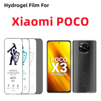 2pcs Privacy Matte Hydrogel Film For Xiaomi Poco X3 NFC X4 Pro HD Screen Protector For Poco F1 F2 F3 F4 GT M5s M4 M3 Pro C55