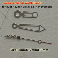 New 8mmX12mmX13mm Green Luminous Watch Hands for Miyota 8205/ 8215/ 2813/ 821A Mechanical Movement Watch Pointers Repair Parts
