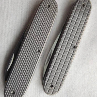 1 Pair Custom Hand Made Titanium Alloy TC4 Scales for 93mm Swiss Army 1 Alox Modification Knife NOT Included