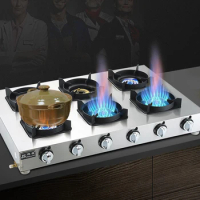 Commercial Gas Stove Fierce Medium Pressure Burner Cooktop Clay Pot Stove Commercial Multi-burner Stainless Steel Gas Stove