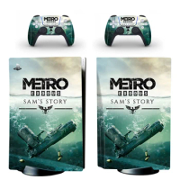 Metro Exodus PS5 Standard Disc Skin Sticker Decal Cover for PlayStation 5 Console and 2 Controllers PS5 Disk Skin Vinyl