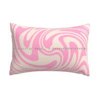 70s Retro Swirl Pink Color Abstract Pillow Case 20x30 50*75 Sofa Bedroom William Morris St James Pattern Saint James Pattern