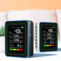 5-in-1 Air Quality Monitor Air Quality Detector USB Charging Indoor Air Quality Meter Portable for H