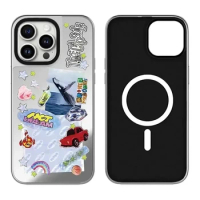 Graffiti Letter iPhone 11 12 13 14 15 Pro Max Mirror Surface MagSafe Case Cover Shell
