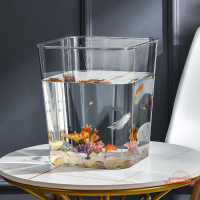 懶人魚缸水族箱透明缸客廳陽臺家用造景中小型生態桌面缸插花水缸