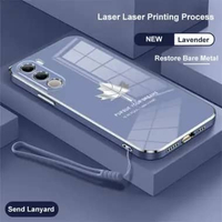 PROMO Case Maple VIVO Y21D / Y31 softcase Silikon Motif Daun BONUS Tali Strap VIVO Y21D BIRU