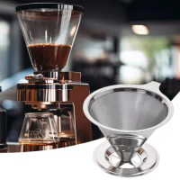 Sustainable Coffee Filter Stainless Steel Coffee Filter Stainless Steel Pour Over Coffee Dripper Set for Single for Home