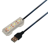 A Happy  Fish Tank Light Plastic Small Aquarium Plants Light USB LED Desktop Fish Tank Lamp Aquarium