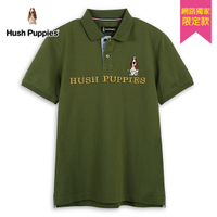 Hush Puppies POLO衫 男裝經典品牌立體英文刺繡狗短袖POLO衫