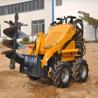 Christmas Gift!! HighTop 23.5hp Gas/diesel Skid steer Loader with Mulcher with Trencher