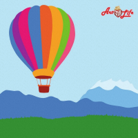 【ArtLife 藝術生活】DA3012_熱氣球 20*20CM(數字油畫 DIY DIY數字油畫 交換禮物 畫畫玩具)