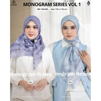 MONOGRAM SCARF SEGIEMPAT MOTIF BY ARABELLE SCARF EXCLUSIVE