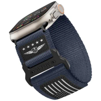 Sport Woven Nylon Strap for Apple Watch Ultra Band 49mm 45mm 42mm 44 mm Leather bracelet iWatch series 9 7 6 5 4 8 se bands 44mm