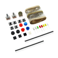 1 sets Handy Portable Resistor Kit for Arduino Starter Kit UNO R3 LED potentiometer tact switch pin header