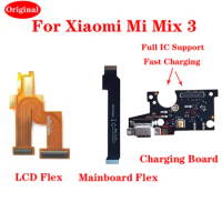 Original USB Charging Port Dock Mic Fast Charge Board LCD Display Mainboard Connector Flex Cable For Xiaomi Mi Mix 3