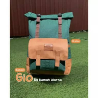 TAS RANSEL B GIO RUMAH WARNA Tas Ransel Lipat Gio Pria Wanita Praktis 15" Hijau